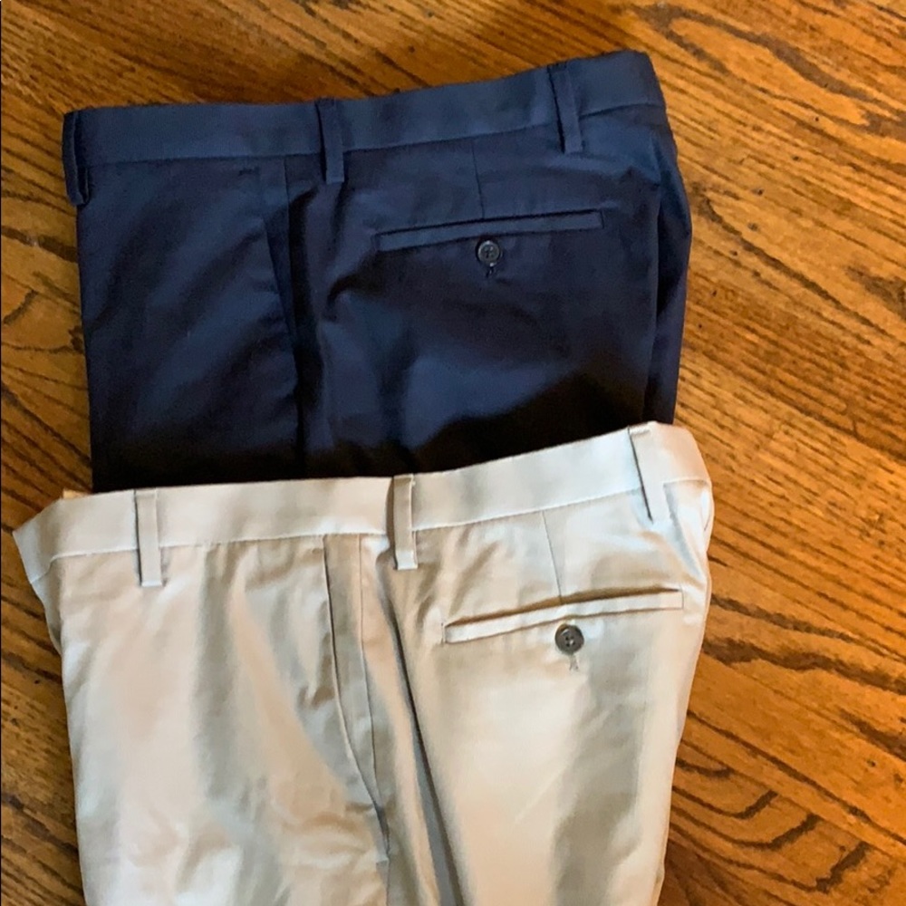 2 pairs Banana Republic slim fit pants